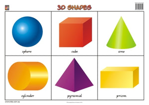 3D Shapes Wallchart (Prep) 9781875219124