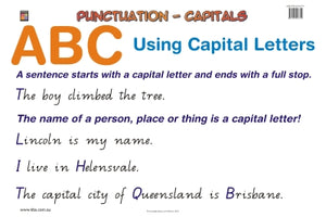 Punctuation - Capitals Wallchart (Grade 2) 9781875219698