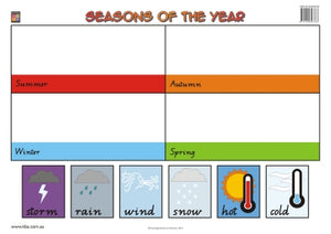 Seasons of the Year Wallchart (Prep) 9781920696535