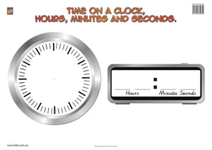 Time - Hours, Mins, Sec Wallchart (Grade 2) 9781920824624