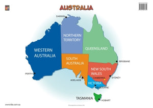 Map of Australia Wallchart (Grade 2) 9781921016509