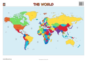 Map of World Wallchart (Grade 3) 9781921016547